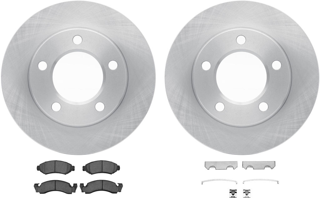 Dynamic Friction 6212-42133 - Brake Kit - Quickstop Rotors and Heavy Duty Brake Pads With Hardware