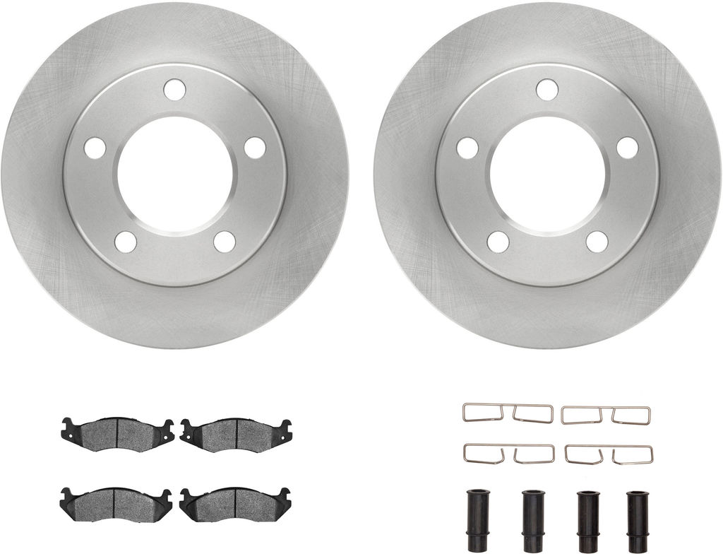 Dynamic Friction 6212-42139 - Brake Kit - Quickstop Rotors and Heavy Duty Brake Pads With Hardware