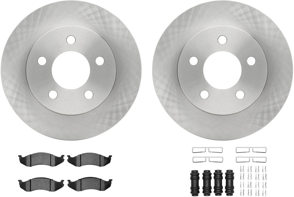 Dynamic Friction 6212-42162 - Brake Kit - Quickstop Rotors and Heavy Duty Brake Pads With Hardware
