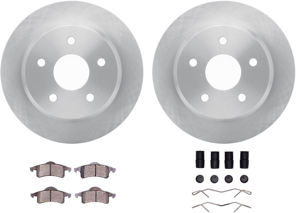 Dynamic Friction 6212-42183 - Brake Kit - Quickstop Rotors and Heavy Duty Brake Pads With Hardware