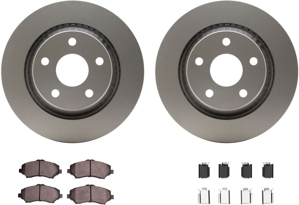 Dynamic Friction 6212-42219 - Brake Kit - Quickstop Rotors and Heavy Duty Brake Pads With Hardware