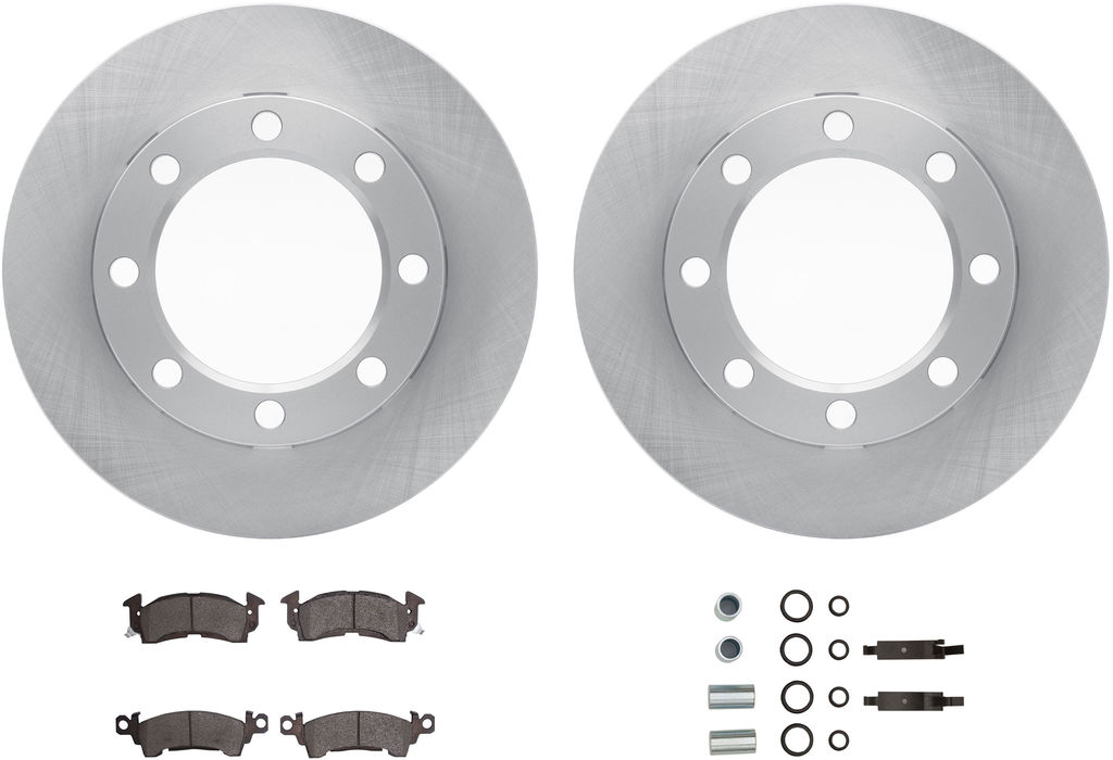 Dynamic Friction 6212-48372 - Brake Kit - Quickstop Rotors and Heavy Duty Brake Pads With Hardware