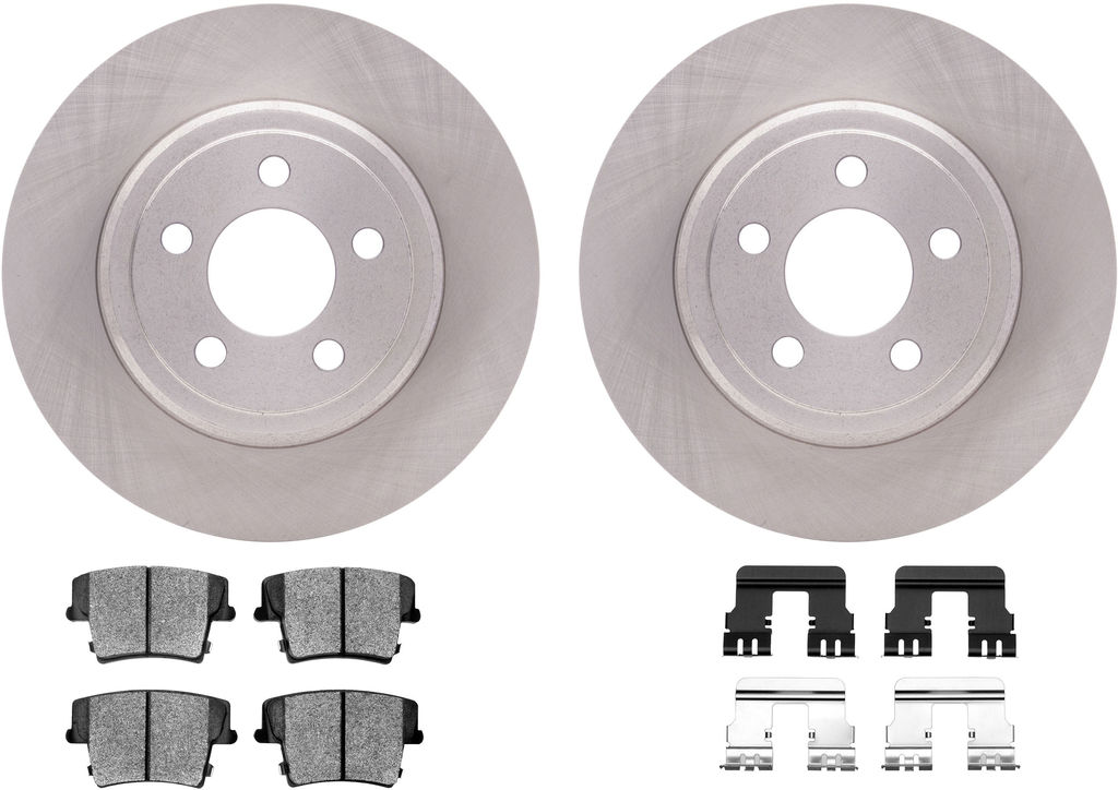 Dynamic Friction 6212-39113 - Brake Kit - Quickstop Rotors and Heavy Duty Brake Pads With Hardware