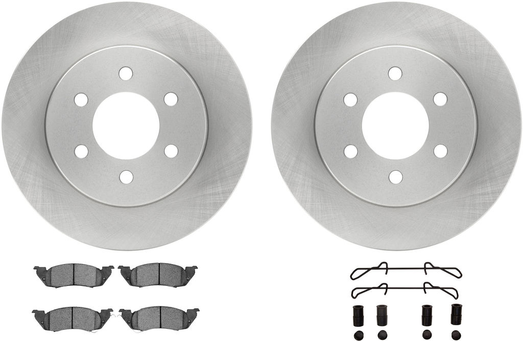 Dynamic Friction 6212-40384 - Brake Kit - Quickstop Rotors and Heavy Duty Brake Pads With Hardware