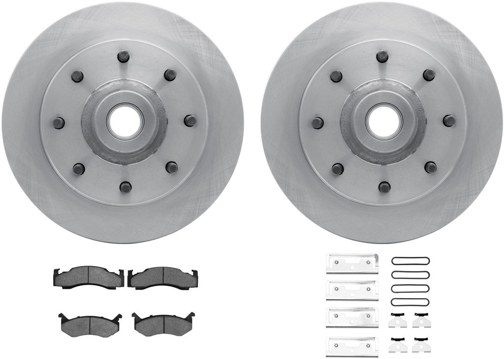 Dynamic Friction 6212-40405 - Brake Kit - Quickstop Rotors and Heavy Duty Brake Pads With Hardware