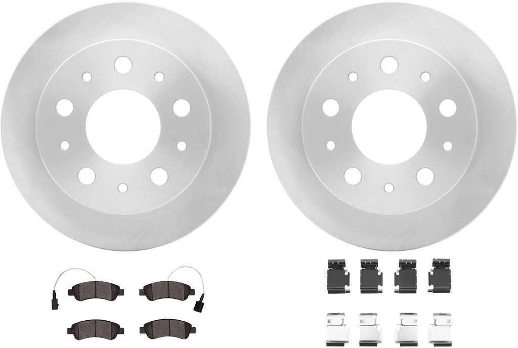 Dynamic Friction 6212-40504 - Brake Kit - Quickstop Rotors and Heavy Duty Brake Pads With Hardware