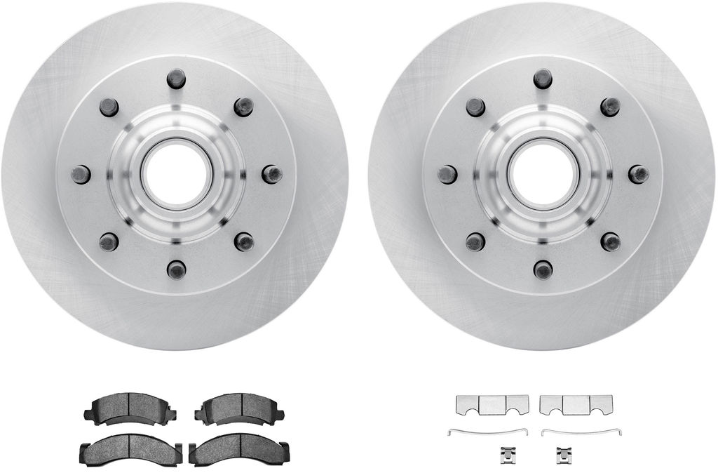 Dynamic Friction 6212-48095 - Brake Kit - Quickstop Rotors and Heavy Duty Brake Pads With Hardware