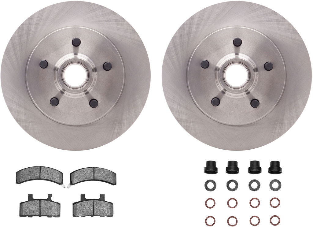 Dynamic Friction 6212-48123 - Brake Kit - Quickstop Rotors and Heavy Duty Brake Pads With Hardware
