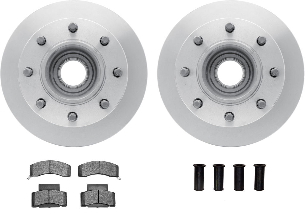 Dynamic Friction 6212-48168 - Brake Kit - Quickstop Rotors and Heavy Duty Brake Pads With Hardware