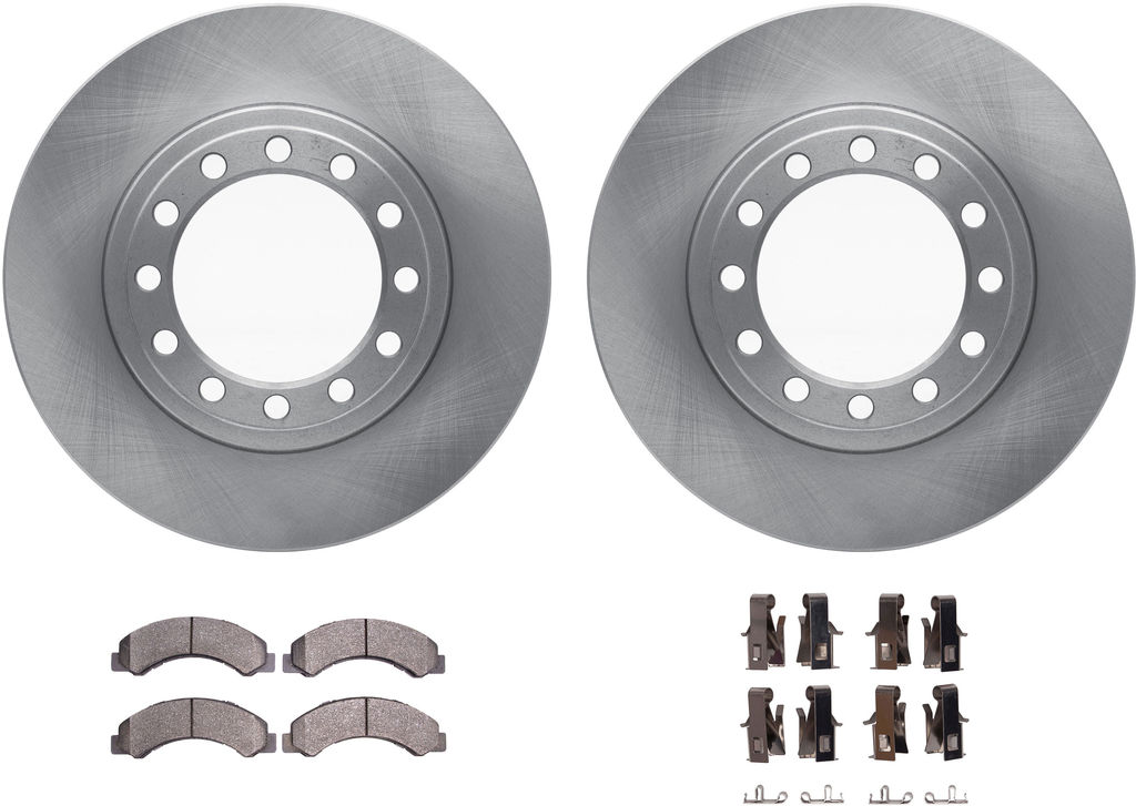 Dynamic Friction 6212-48393 - Brake Kit - Quickstop Rotors and Heavy Duty Brake Pads With Hardware