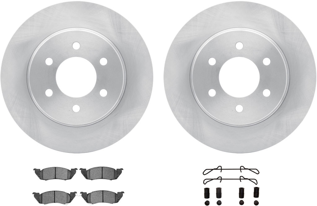 Dynamic Friction 6212-40333 - Brake Kit - Quickstop Rotors and Heavy Duty Brake Pads With Hardware