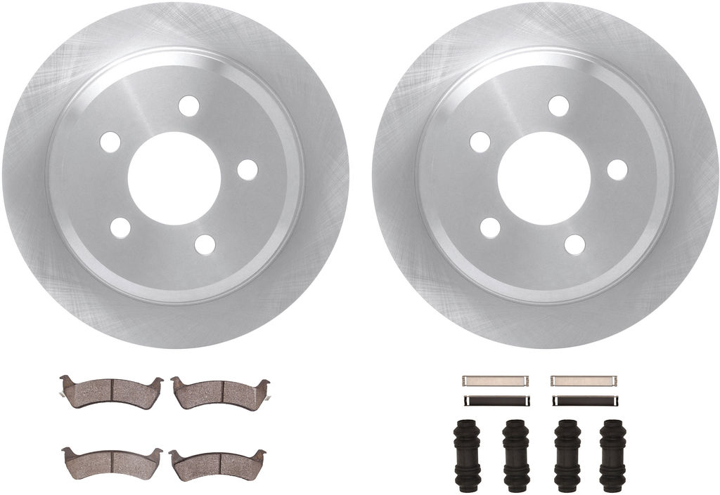 Dynamic Friction 6212-42168 - Brake Kit - Quickstop Rotors and Heavy Duty Brake Pads With Hardware
