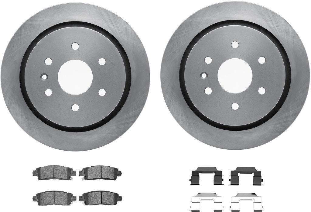 Dynamic Friction 6212-46234 - Brake Kit - Quickstop Rotors and Heavy Duty Brake Pads With Hardware