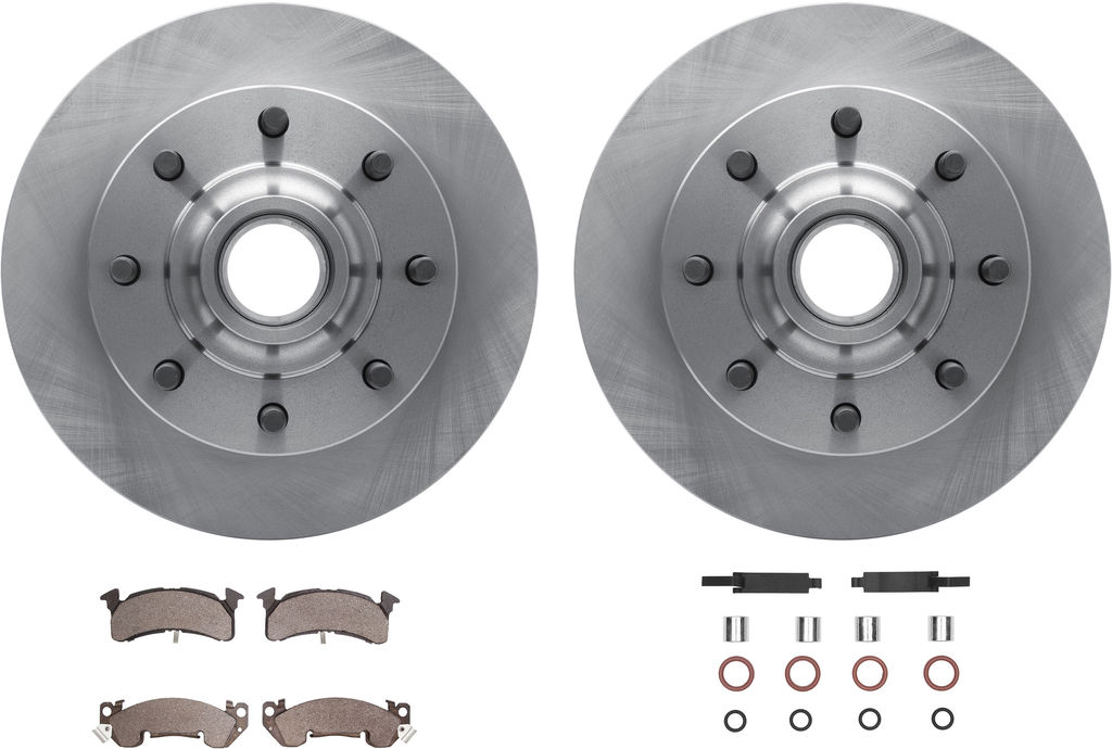 Dynamic Friction 6212-48171 - Brake Kit - Quickstop Rotors and Heavy Duty Brake Pads With Hardware