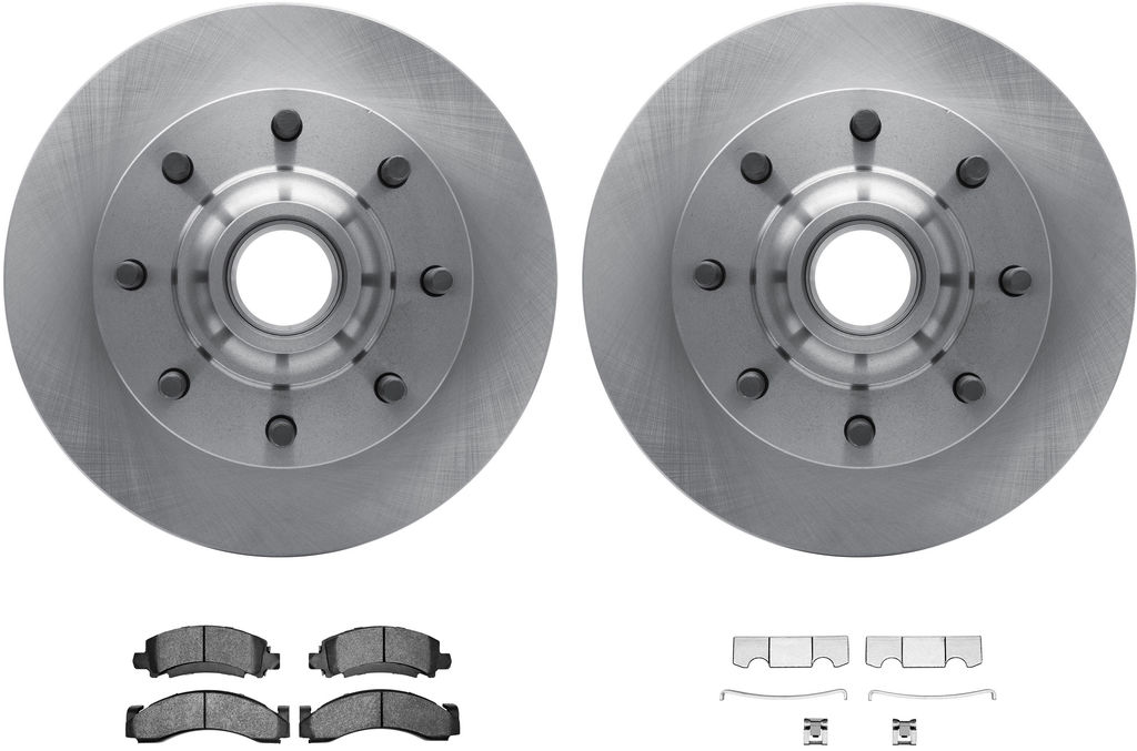 Dynamic Friction 6212-48192 - Brake Kit - Quickstop Rotors and Heavy Duty Brake Pads With Hardware