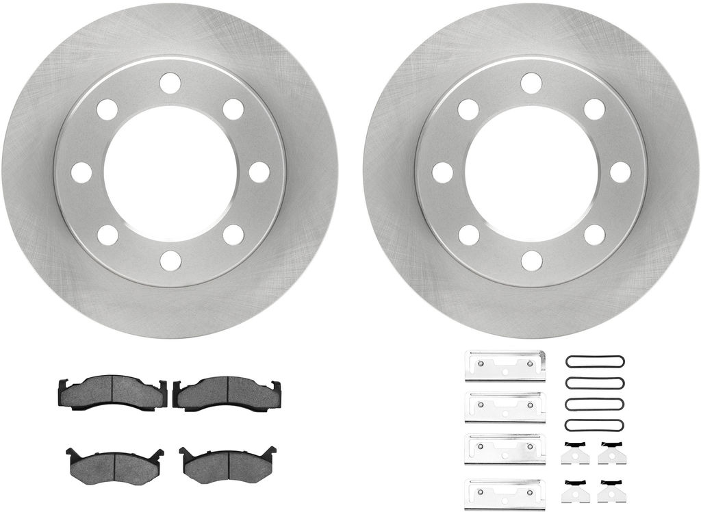 Dynamic Friction 6212-40342 - Brake Kit - Quickstop Rotors and Heavy Duty Brake Pads With Hardware