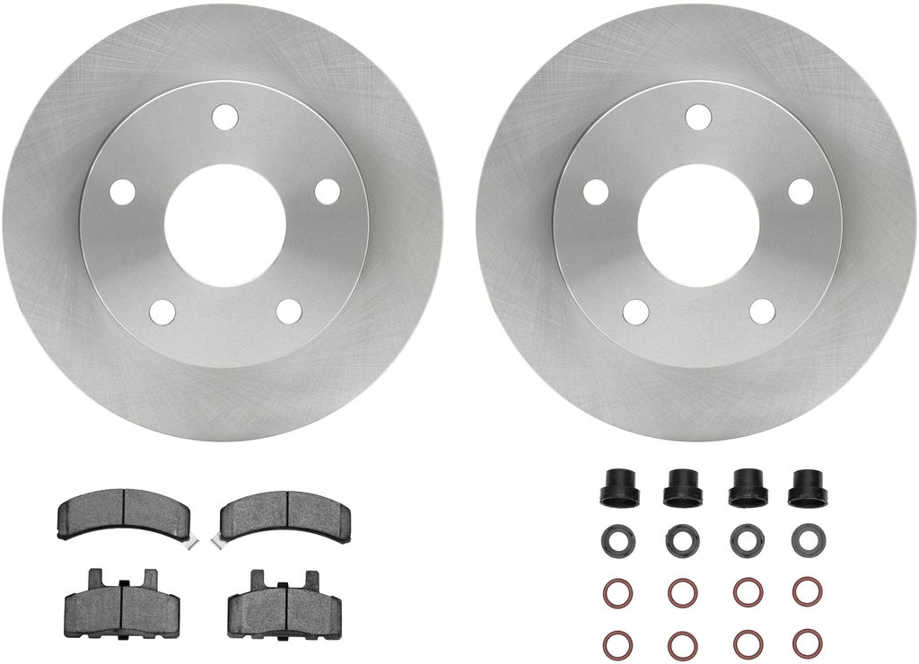 Dynamic Friction 6212-40366 - Brake Kit - Quickstop Rotors and Heavy Duty Brake Pads With Hardware