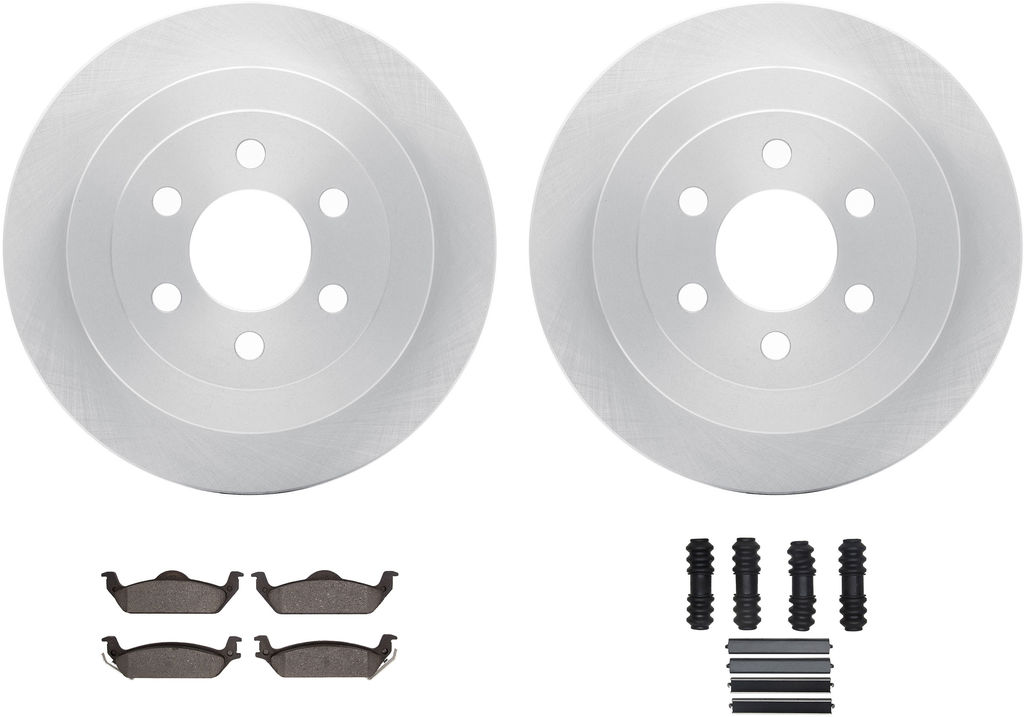 Dynamic Friction 6212-40441 - Brake Kit - Quickstop Rotors and Heavy Duty Brake Pads With Hardware