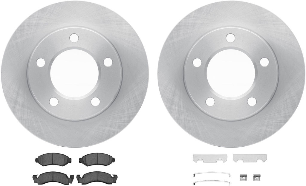 Dynamic Friction 6212-42132 - Brake Kit - Quickstop Rotors and Heavy Duty Brake Pads With Hardware