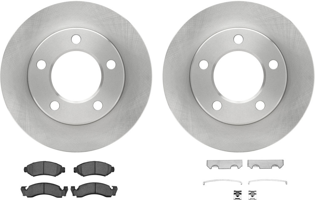Dynamic Friction 6212-42138 - Brake Kit - Quickstop Rotors and Heavy Duty Brake Pads With Hardware