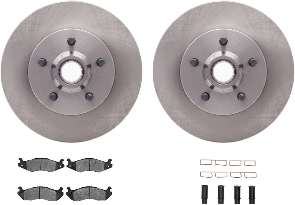 Dynamic Friction 6212-42144 - Brake Kit - Quickstop Rotors and Heavy Duty Brake Pads With Hardware