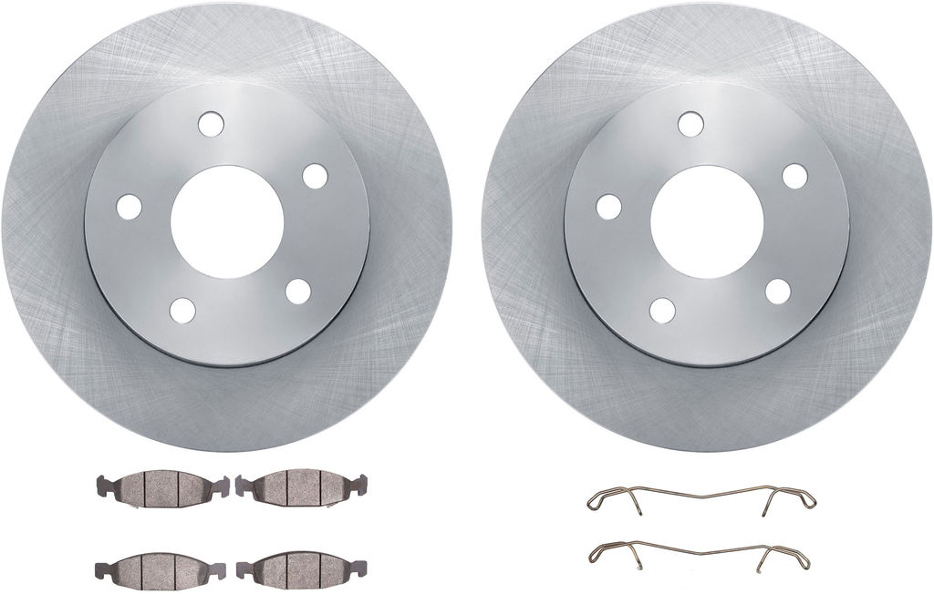 Dynamic Friction 6212-42177 - Brake Kit - Quickstop Rotors and Heavy Duty Brake Pads With Hardware