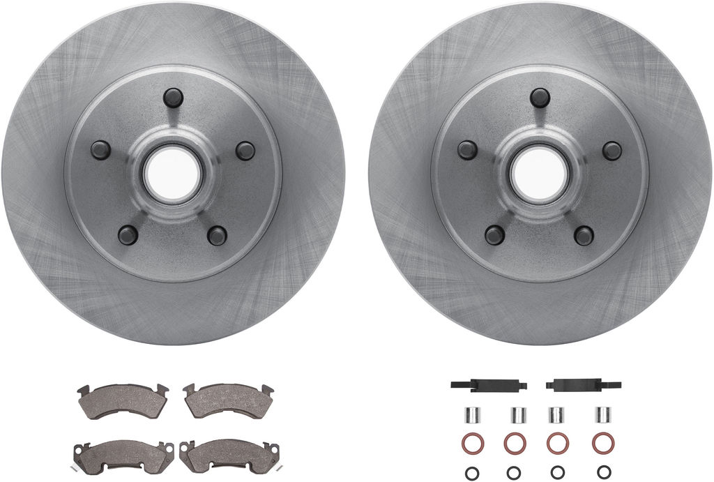 Dynamic Friction 6212-47281 - Brake Kit - Quickstop Rotors and Heavy Duty Brake Pads With Hardware