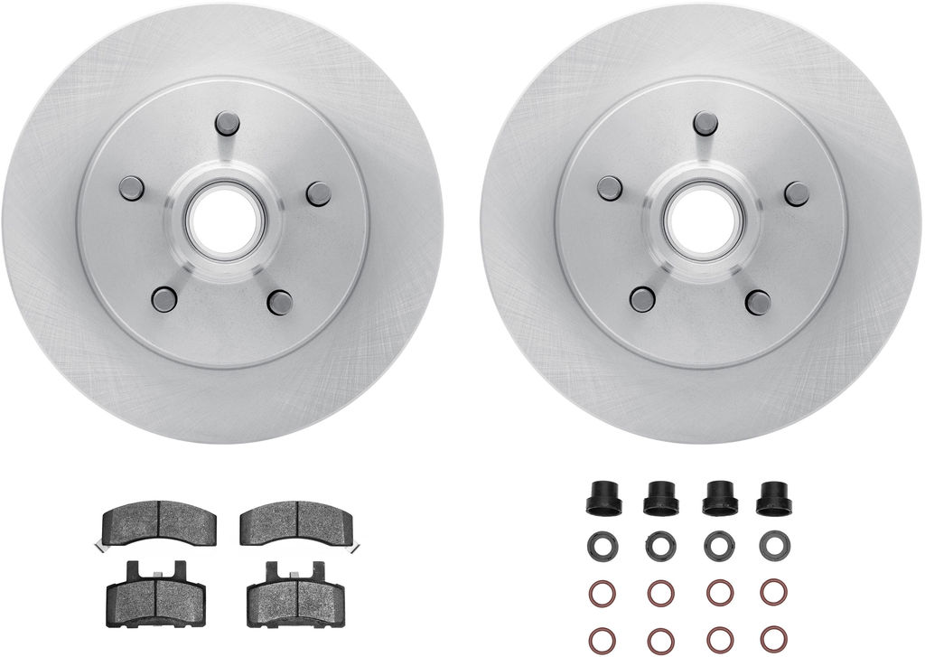 Dynamic Friction 6212-48176 - Brake Kit - Quickstop Rotors and Heavy Duty Brake Pads With Hardware