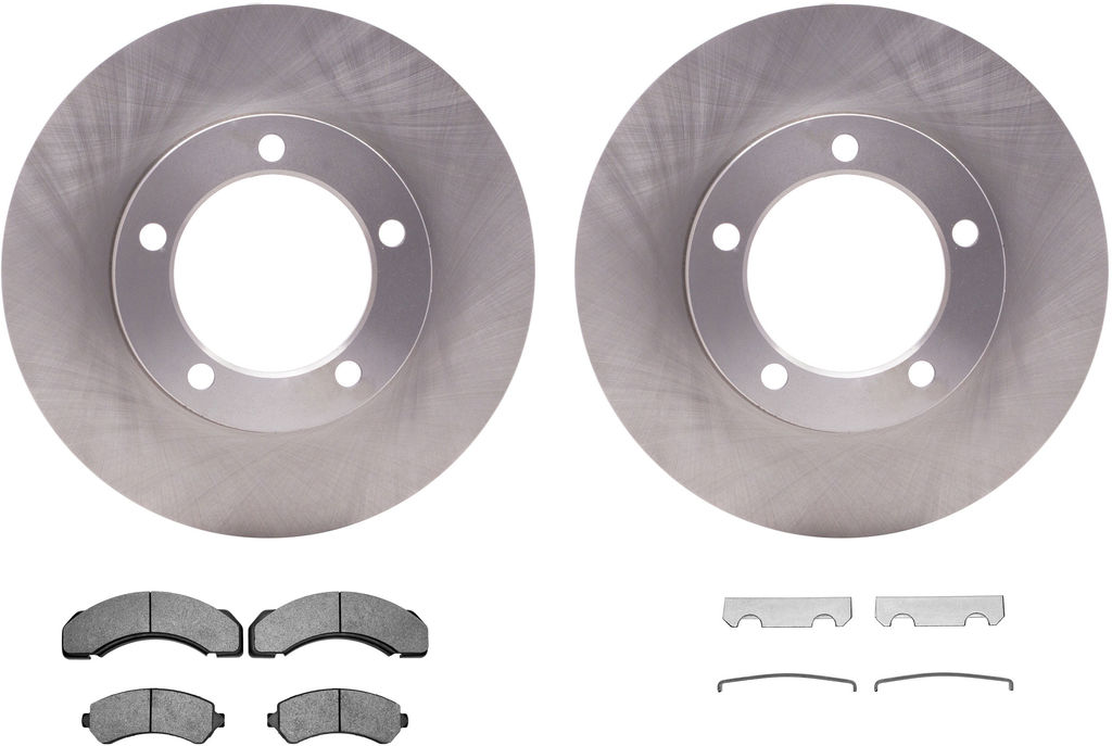 Dynamic Friction 6212-48195 - Brake Kit - Quickstop Rotors and Heavy Duty Brake Pads With Hardware