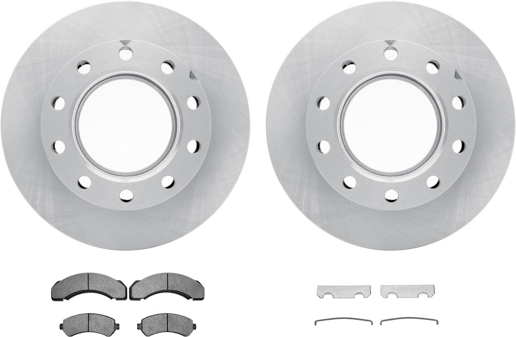 Dynamic Friction 6212-48207 - Brake Kit - Quickstop Rotors and Heavy Duty Brake Pads With Hardware
