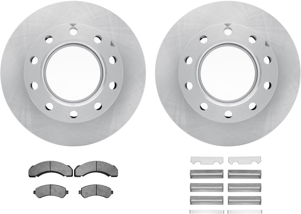 Dynamic Friction 6212-48210 - Brake Kit - Quickstop Rotors and Heavy Duty Brake Pads With Hardware