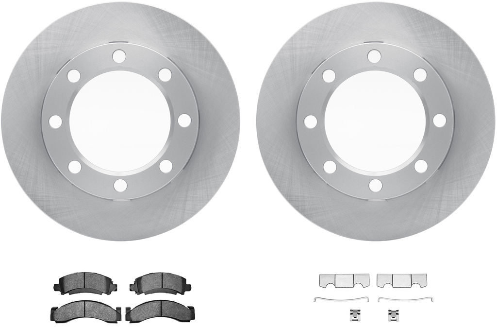 Dynamic Friction 6212-48375 - Brake Kit - Quickstop Rotors and Heavy Duty Brake Pads With Hardware