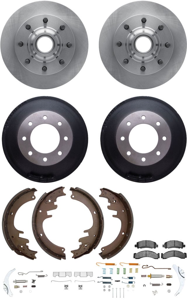 Dynamic Friction 6284-48115 - Brake Kit - Quickstop Rotors and Heavy Duty Brake Pads With Hardware