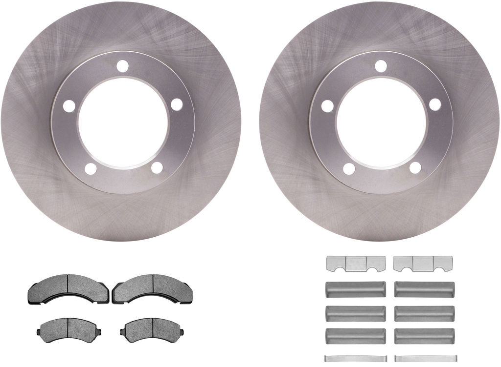 Dynamic Friction 6212-48196 - Brake Kit - Rotors with Heavy Duty Brake Pads includes Hardware