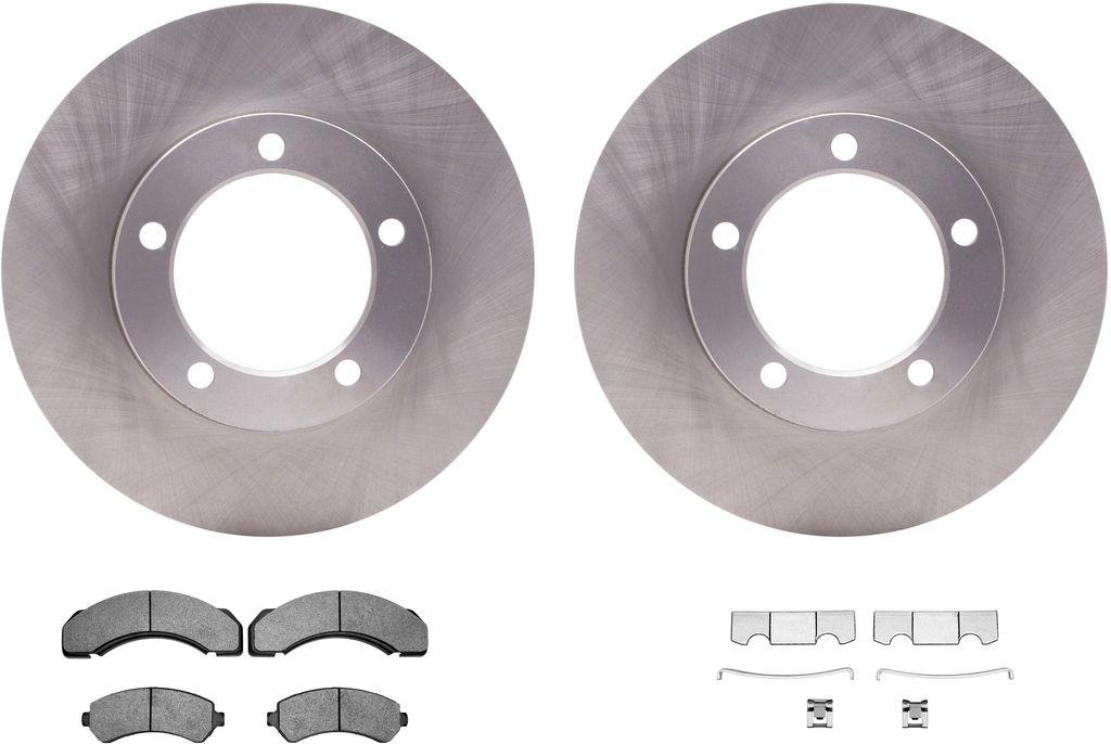 Dynamic Friction 6212-48197 - Brake Kit - Rotors with Heavy Duty Brake Pads includes Hardware
