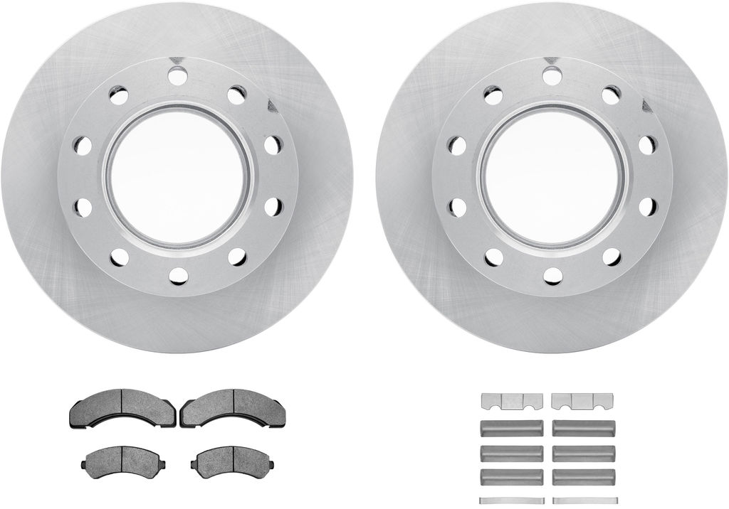 Dynamic Friction 6212-48208 - Brake Kit - Rotors with Heavy Duty Brake Pads includes Hardware