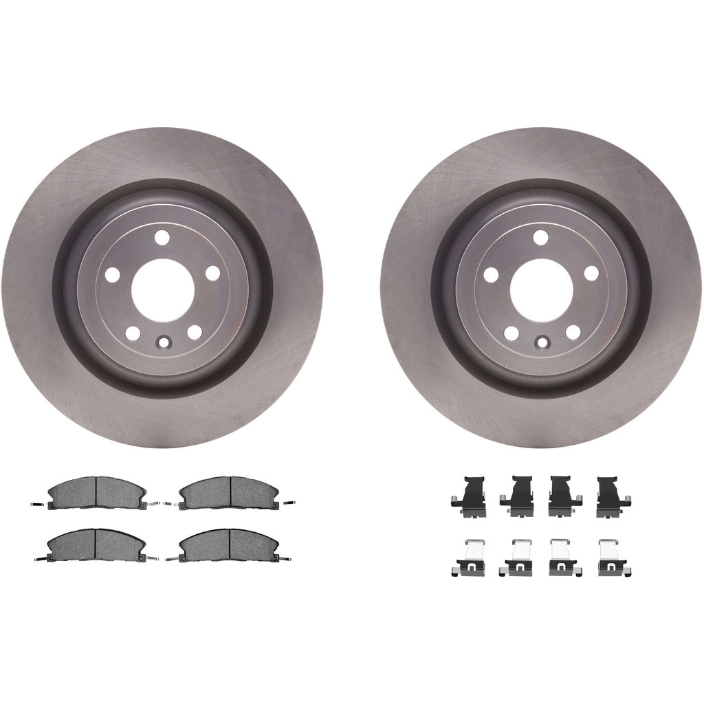 Dynamic Friction 6312-54211 - Brake Kit - Quickstop Rotors and 3000 Ceramic Brake Pads with Hardware