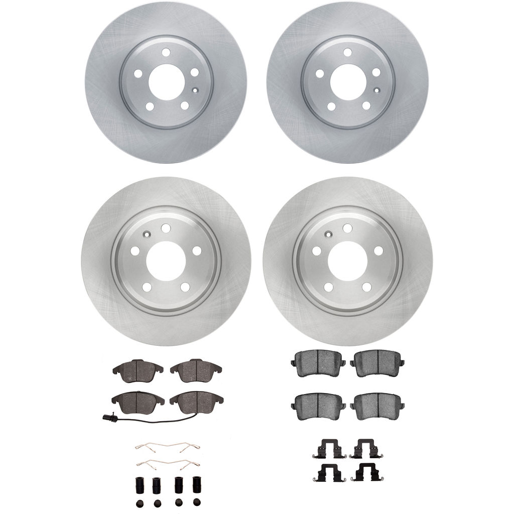 Dynamic Friction 6314-73074 - Brake Kit - Quickstop Rotors and 3000 Ceramic Brake Pads With Hardware
