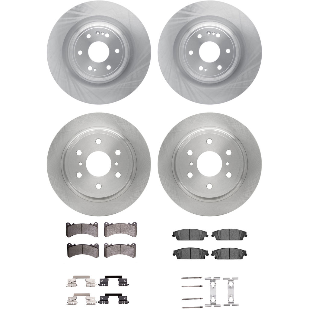 Dynamic Friction 6314-47040 - Brake Kit - Rotors with 3000 Series Ceramic Brake Pads includes hardware
