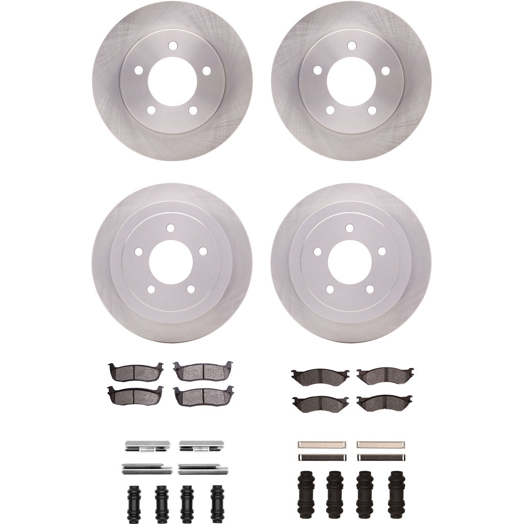 Dynamic Friction 6314-54037 - Brake Kit - Rotors with 3000 Series Ceramic Brake Pads includes hardware