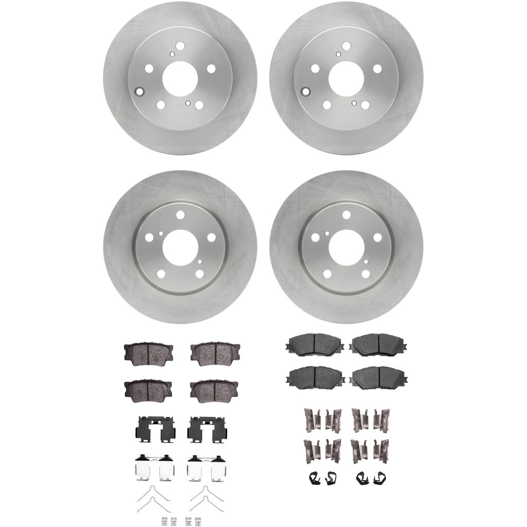 Dynamic Friction 6314-76082 - Brake Kit - Quickstop Rotors and 3000 Ceramic Brake Pads With Hardware