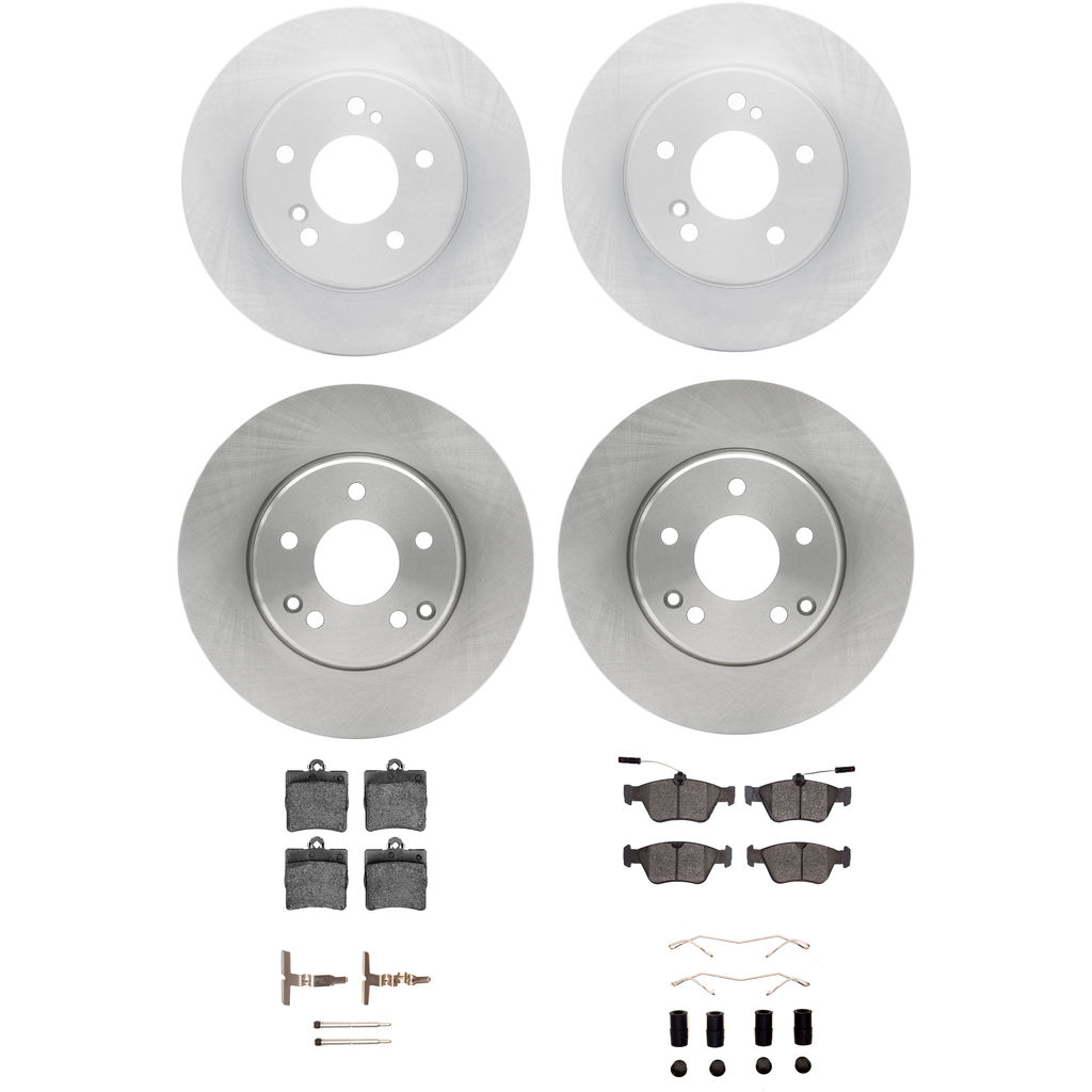Dynamic Friction 6314-63075 - Brake Kit - Quickstop Rotors and 3000 Ceramic Brake Pads With Hardware