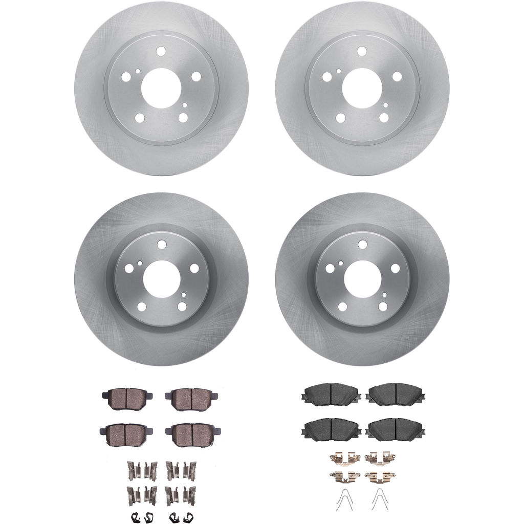 Dynamic Friction 6314-76086 - Brake Kit - Quickstop Rotors and 3000 Ceramic Brake Pads With Hardware