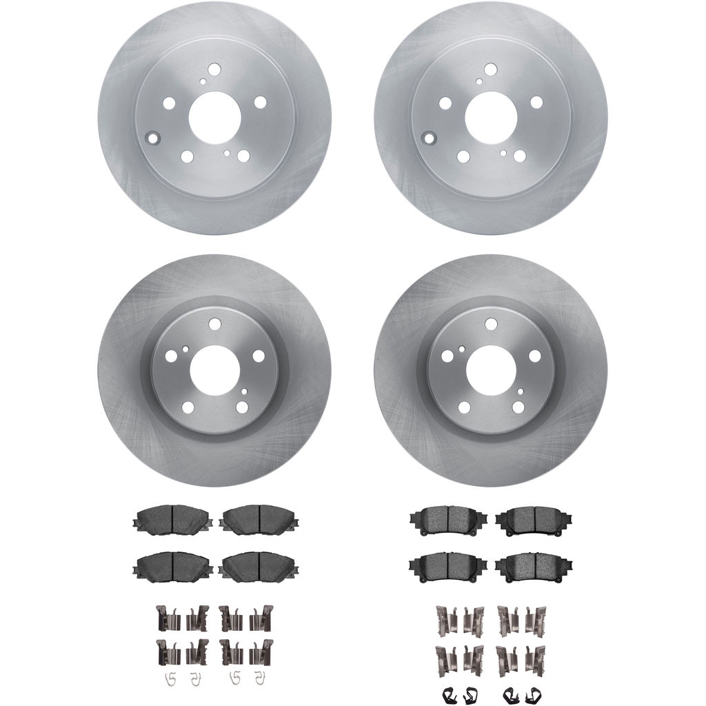 Dynamic Friction 6314-76083 - Brake Kit - Quickstop Rotors and 3000 Ceramic Brake Pads With Hardware