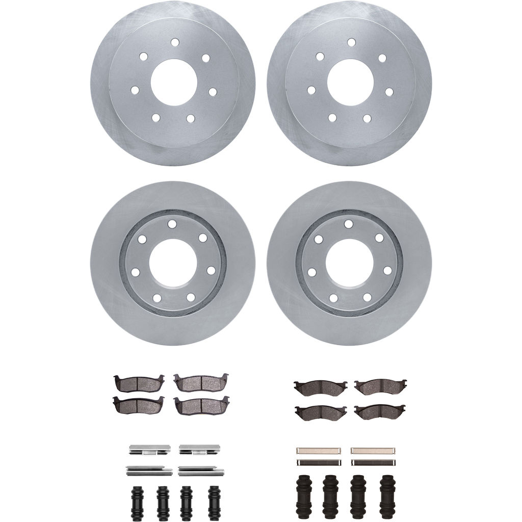 Dynamic Friction 6314-54033 - Brake Kit - Quickstop Rotors and 3000 Ceramic Brake Pads With Hardware
