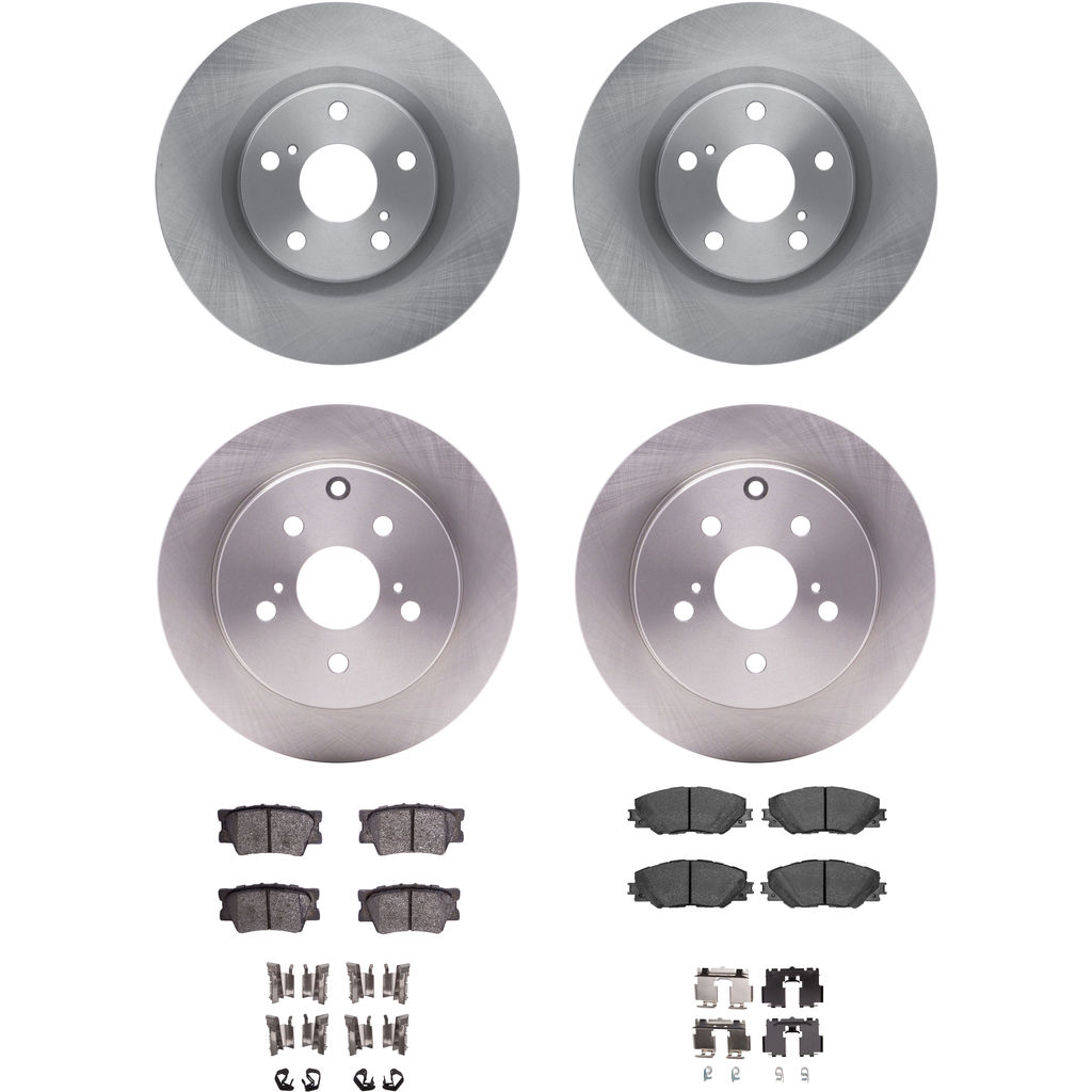 Dynamic Friction 6314-76088 - Brake Kit - Quickstop Rotors and 3000 Ceramic Brake Pads With Hardware