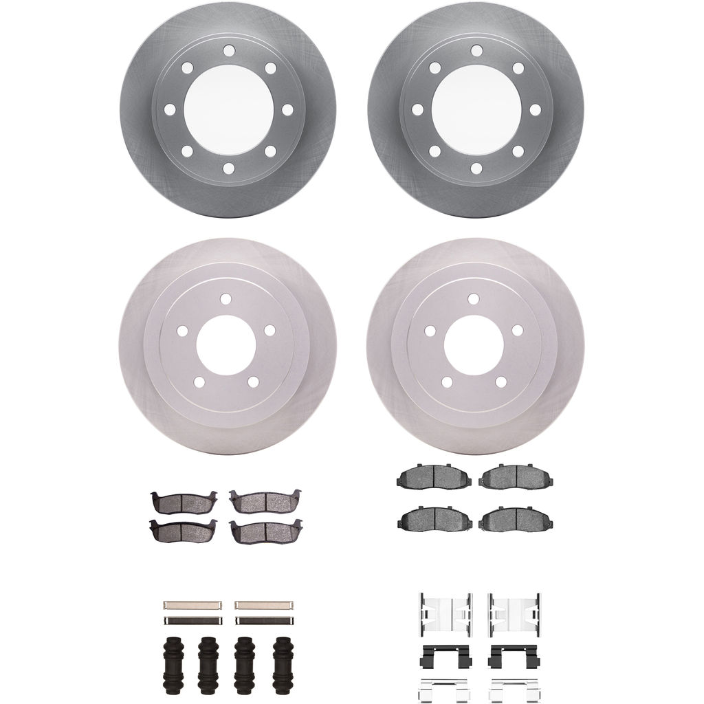 Dynamic Friction 6314-54029 - Brake Kit - Quickstop Rotors and 3000 Ceramic Brake Pads With Hardware