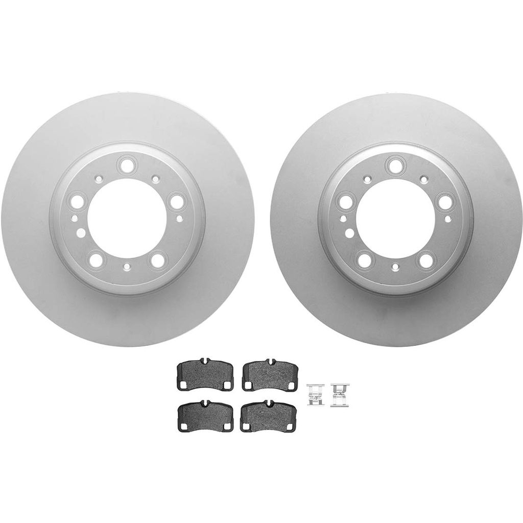 Dynamic Friction 4512-02016 - Brake Kit - Geostop Rotors and 5000 Advanced Brake Pads (Low-Metallic) with Hardware