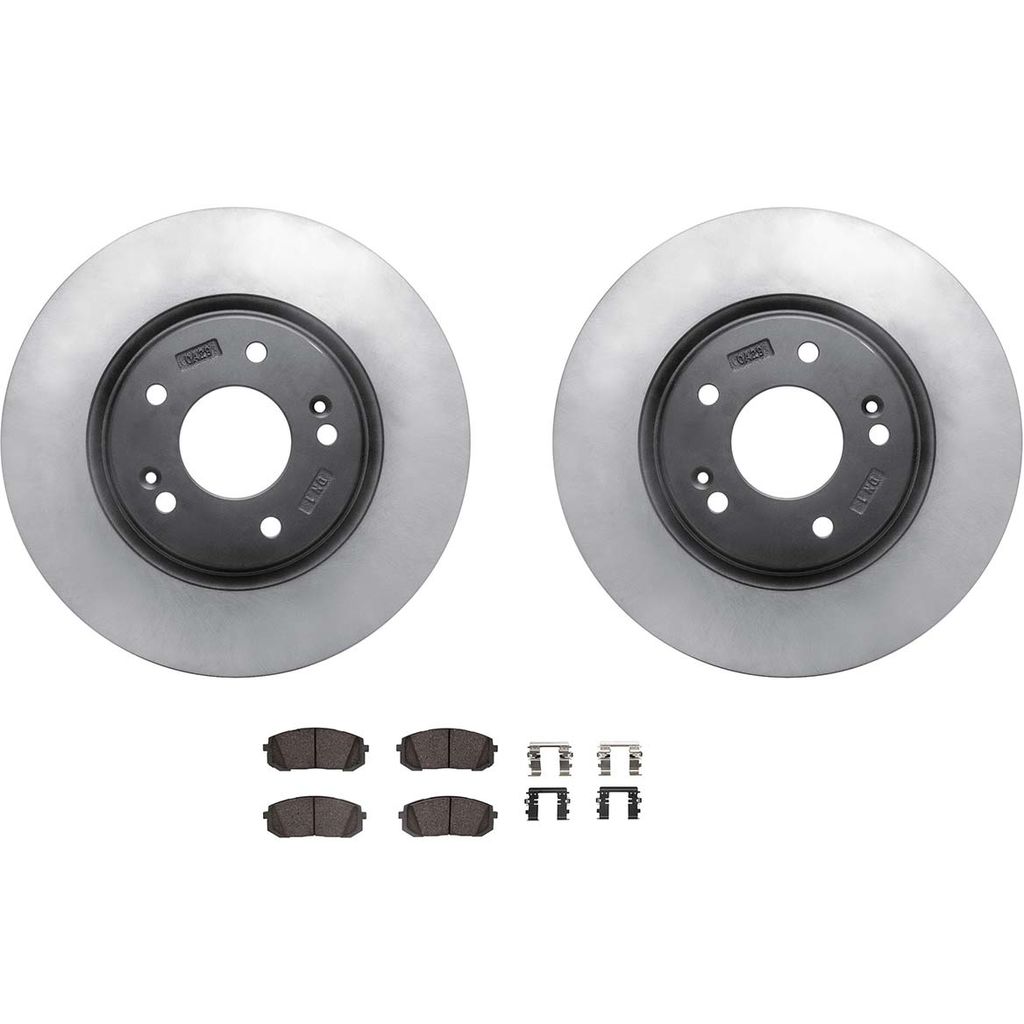 Dynamic Friction 4512-03172 - Brake Kit - Geostop Rotors and 5000 Advanced Brake Pads (Ceramic) with Hardware