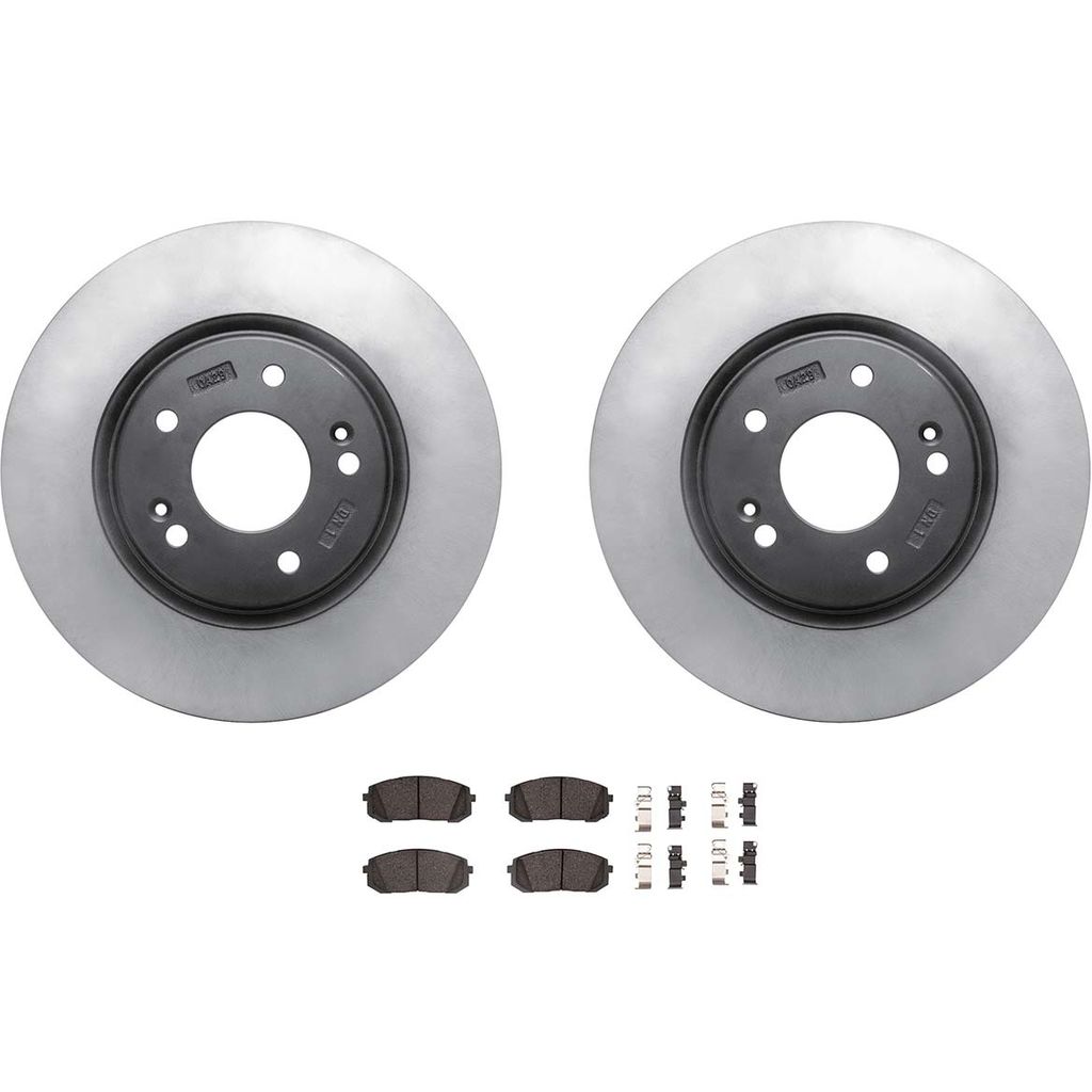 Dynamic Friction 4512-03177 - Brake Kit - Geostop Rotors and 5000 Advanced Brake Pads (Ceramic) with Hardware